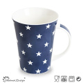 Forma diferente da cor azul de cinco estrelas caneca